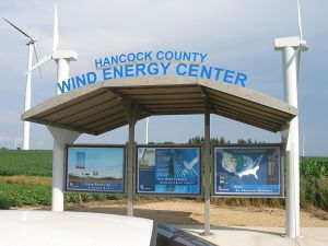 Wind farm in Hancock County